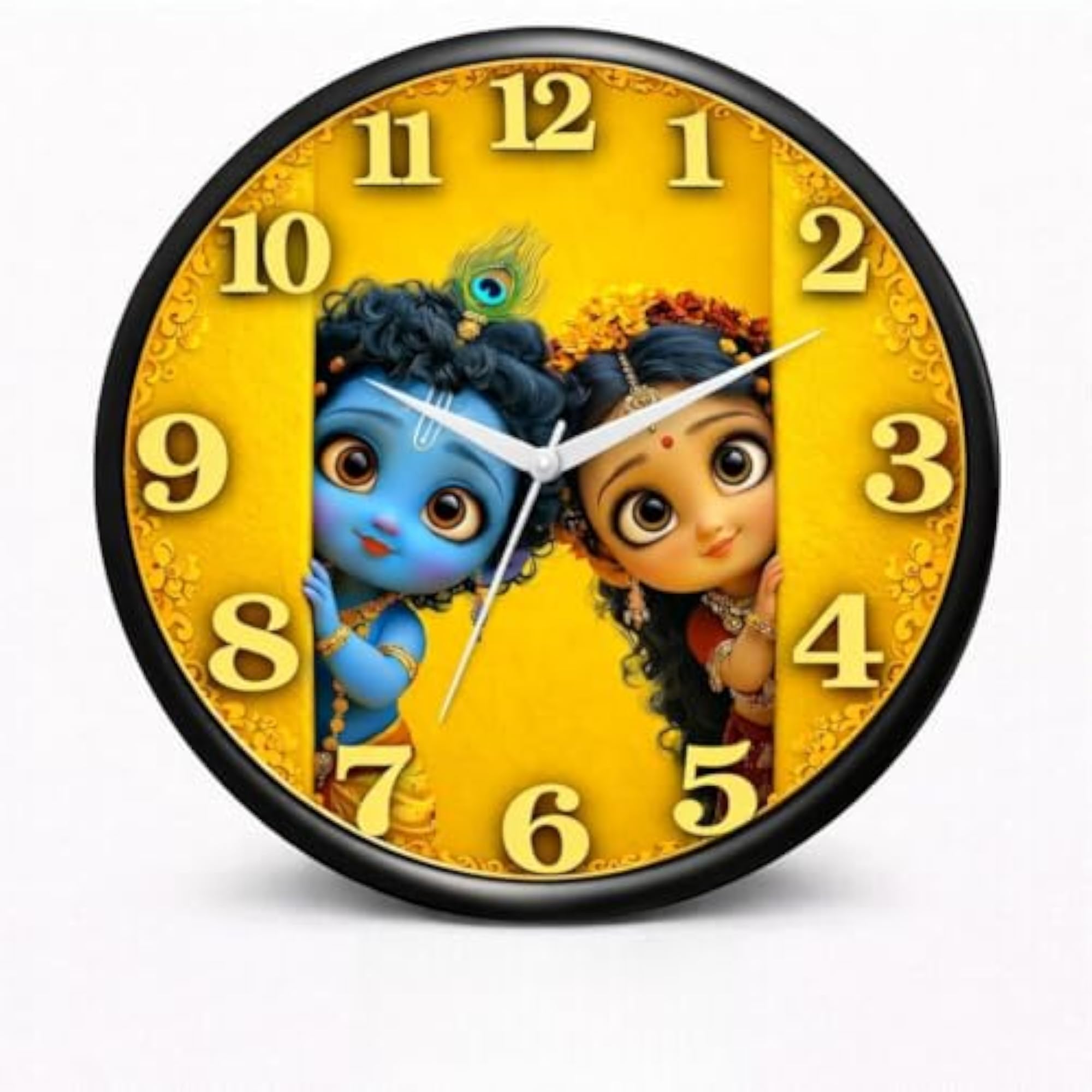 TIKAM Enterprises Child Radha Krishna Wall Clock